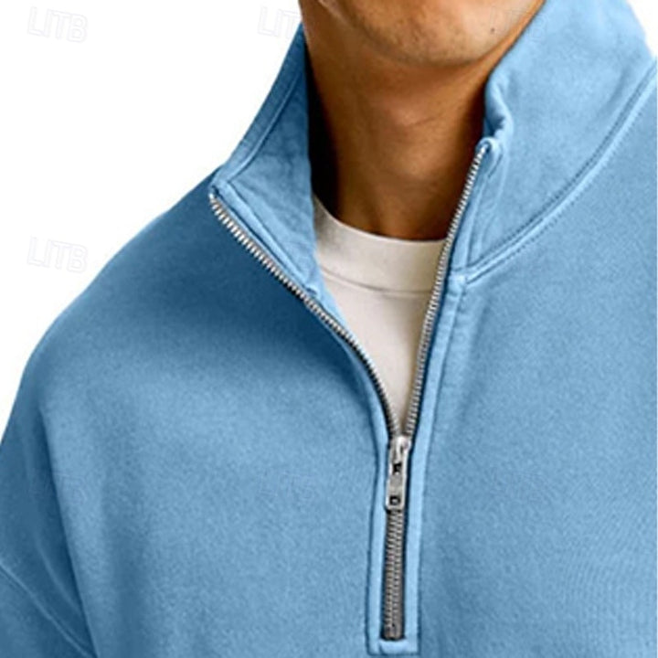 Luuk | Verfijnde Sweater met Ritskraag