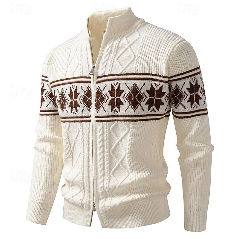 Tjalling | Warm Gebreid Vest met Opstaande Kraag