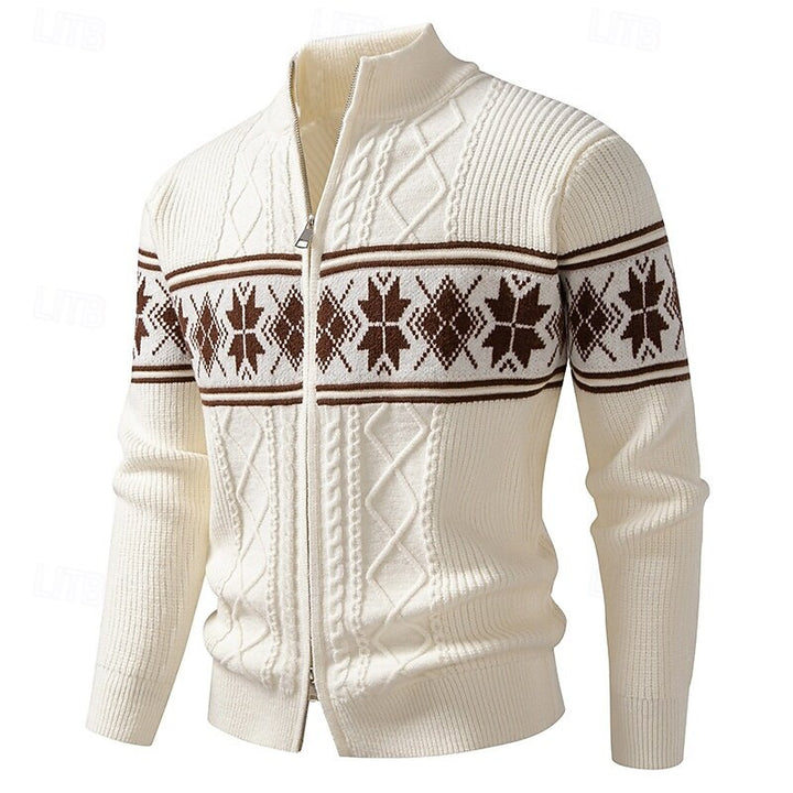 Tjalling | Warm Gebreid Vest met Opstaande Kraag