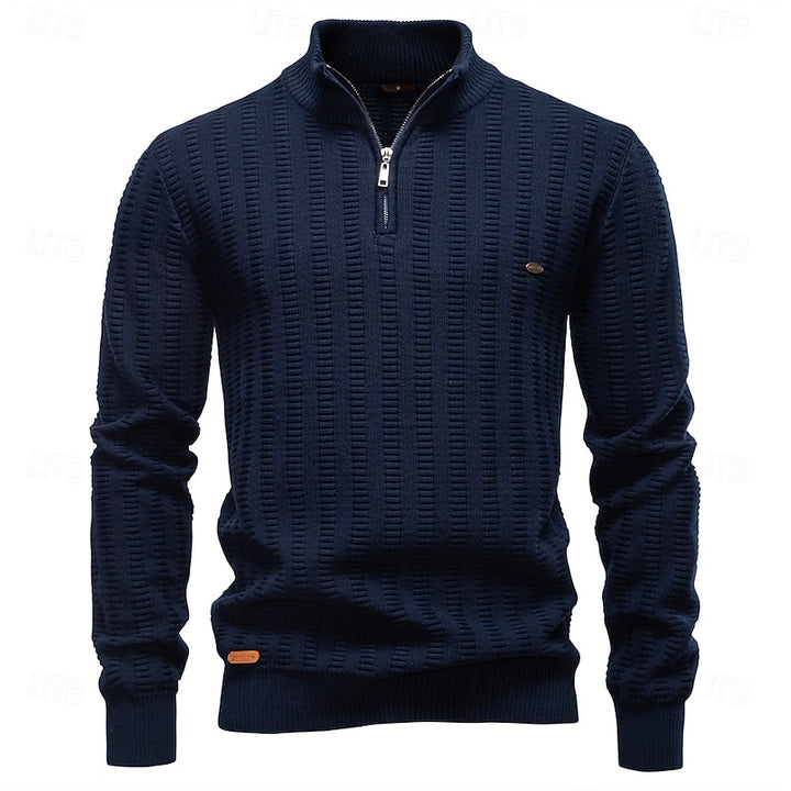 Alwin | Verfijnde Half-Zip Trui