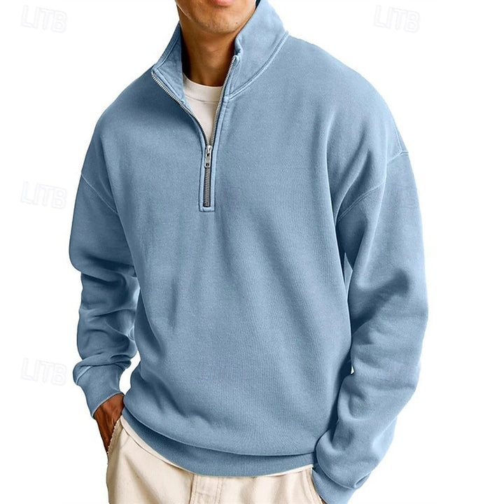 Luuk | Verfijnde Sweater met Ritskraag