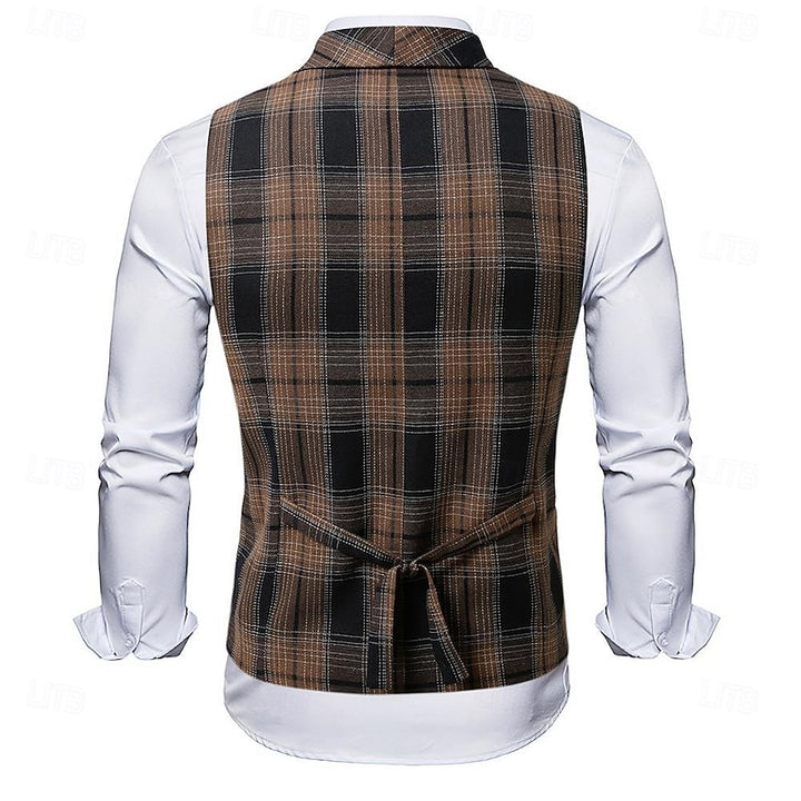 Anton | Dubbelrijs Geruit Gilet