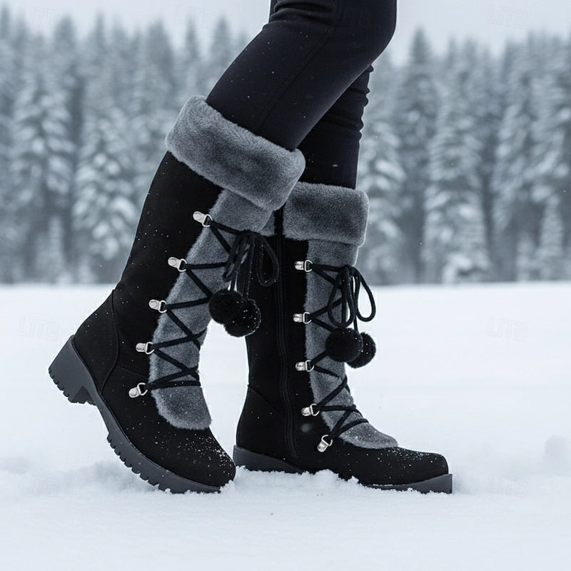 Sietske | Warme Veter-Winterlaarzen met Bontrand