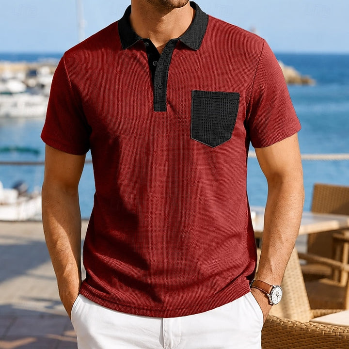 Freek | Verfijnd Structuur Poloshirt