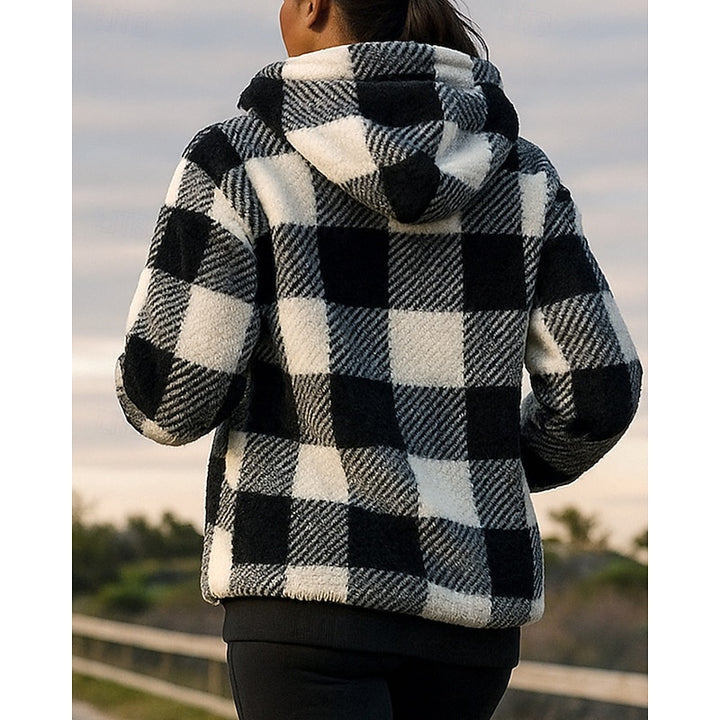 Hendrika | Warme Geruite Hoodie
