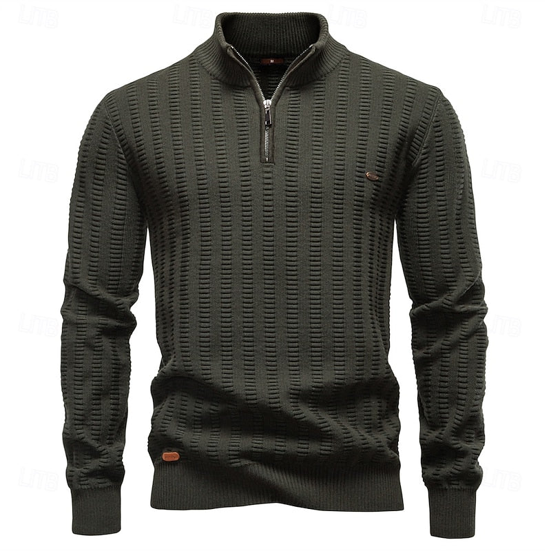 Alwin | Verfijnde Half-Zip Trui