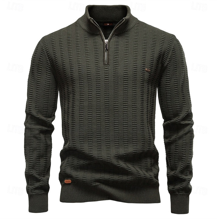 Alwin | Verfijnde Half-Zip Trui
