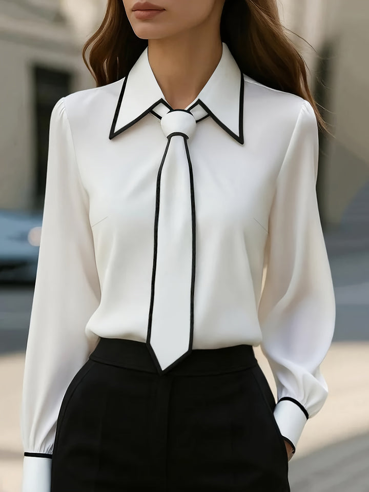 Nynke | Verfijnde Strikblouse