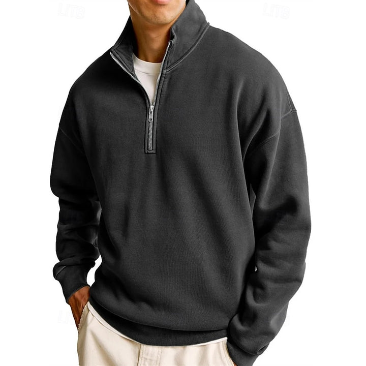 Luuk | Verfijnde Sweater met Ritskraag