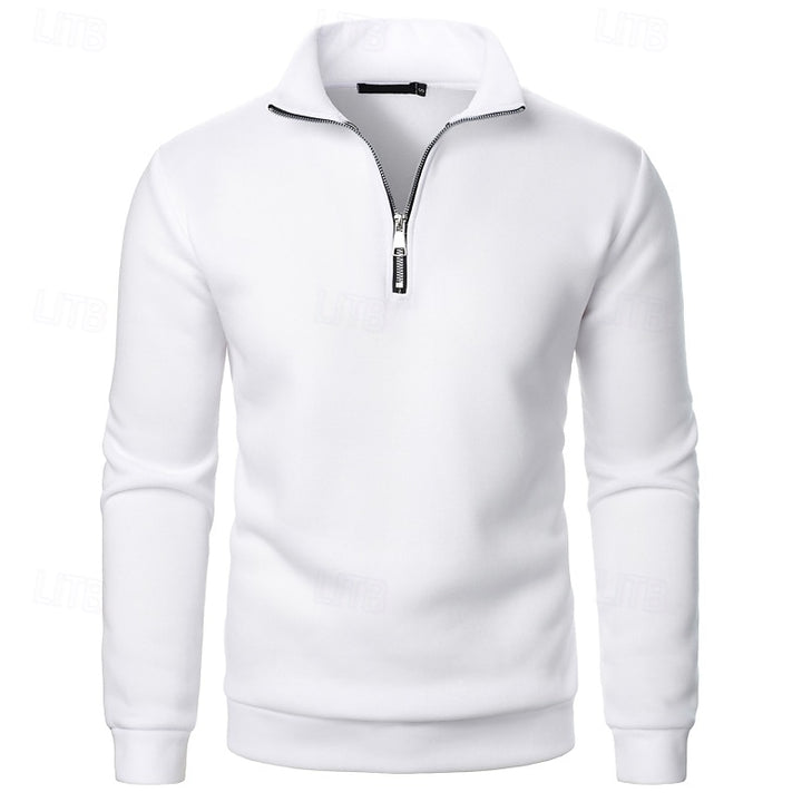 Michiel | Verfijnde Sweater met Ritskraag