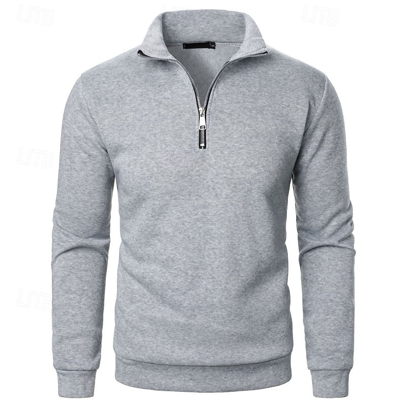 Michiel | Verfijnde Sweater met Ritskraag