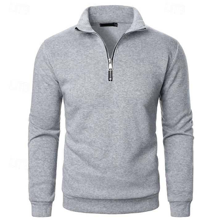 Michiel | Verfijnde Sweater met Ritskraag