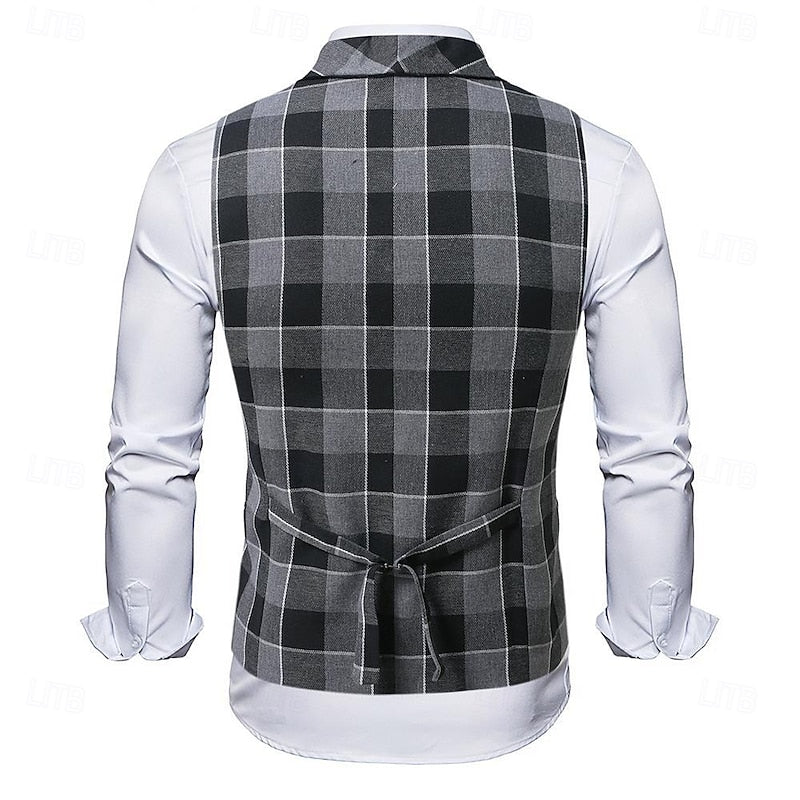 Anton | Dubbelrijs Geruit Gilet