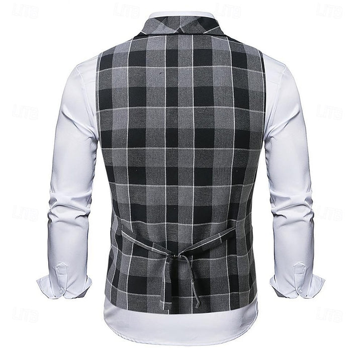 Anton | Dubbelrijs Geruit Gilet