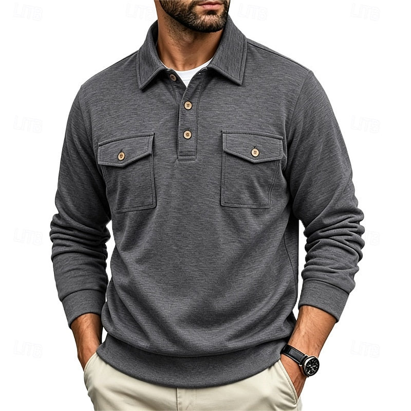 Lex | Klassiek Poloshirt met Lange Mouw