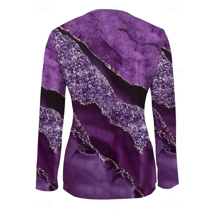 Aleida | Sierlijke Bloemenprint Top met Kwart Rits