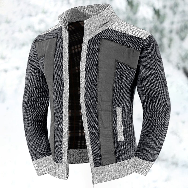 Fedde | Warm Gebreid Vest met Rits
