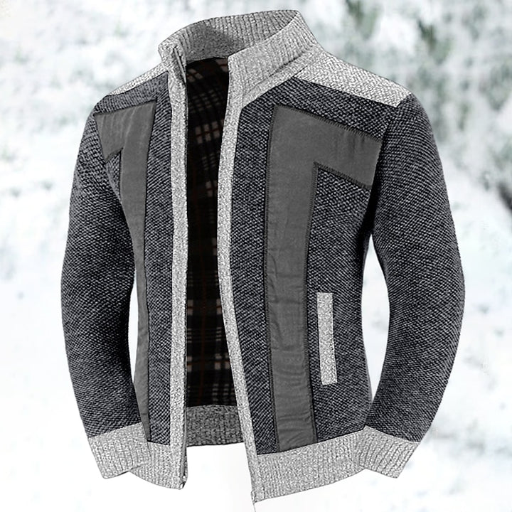 Fedde | Warm Gebreid Vest met Rits