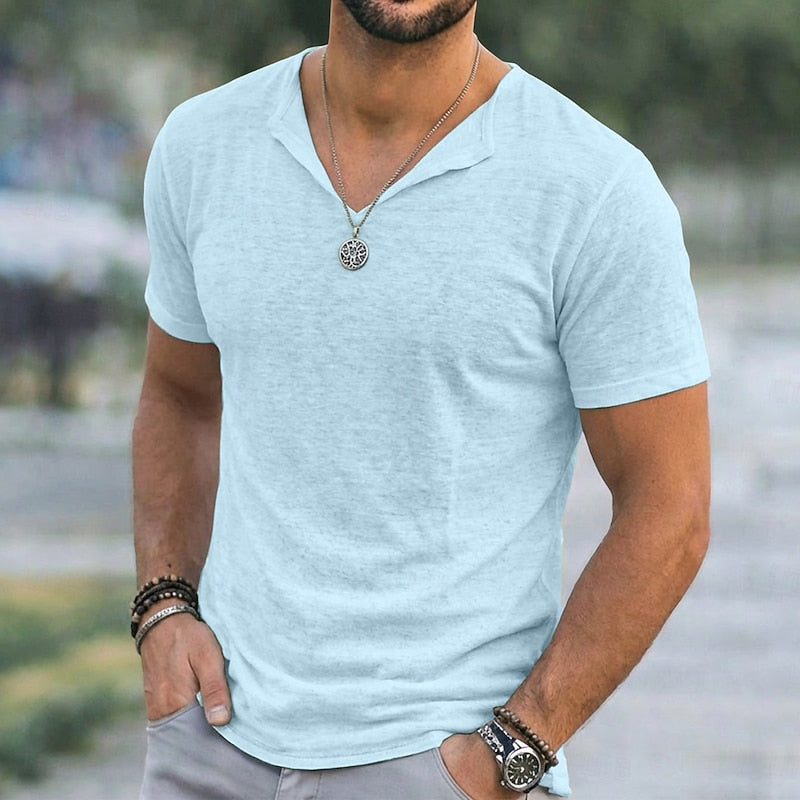 Olivier | Verfijnd V-hals shirt