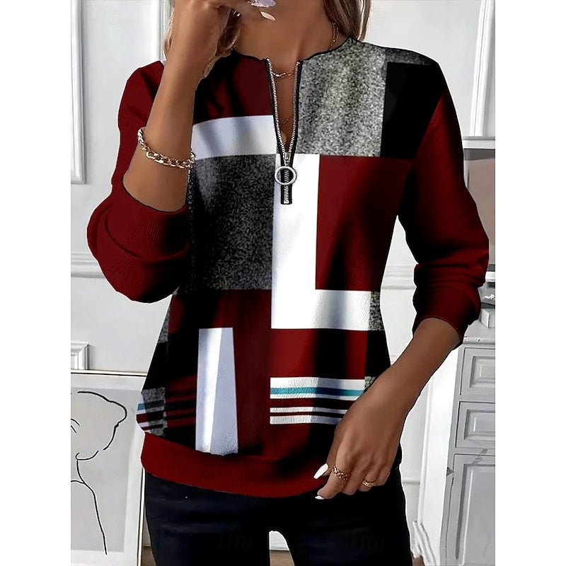 Marion | Verfijnde Sweater met Halve Rits