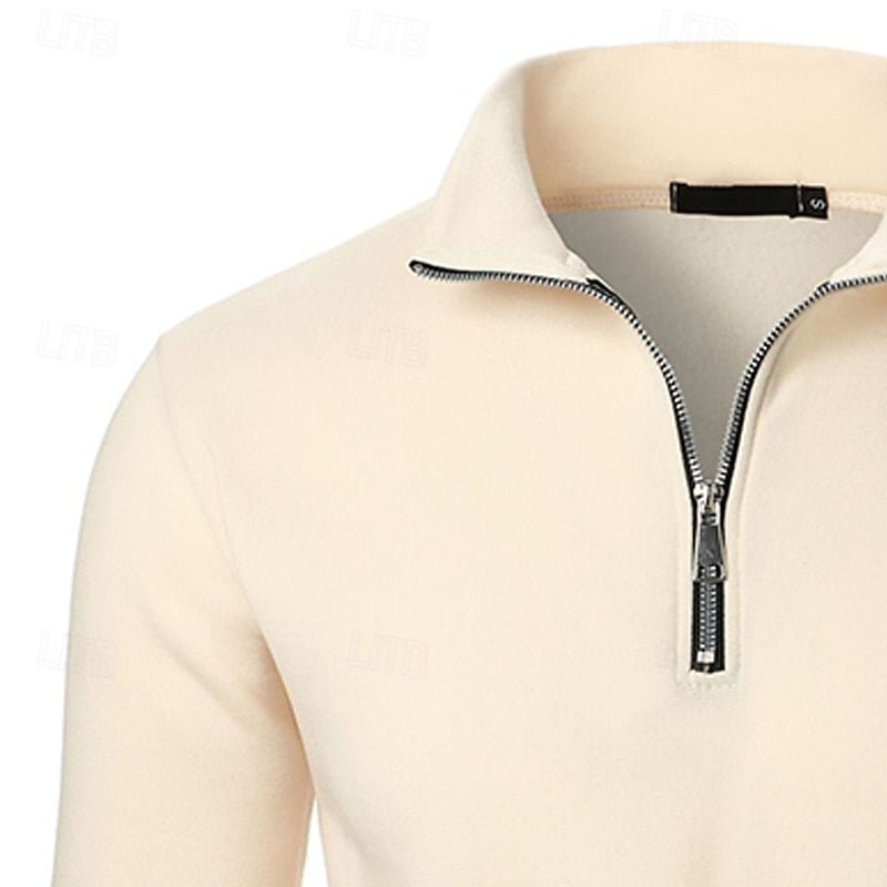 Michiel | Verfijnde Sweater met Ritskraag