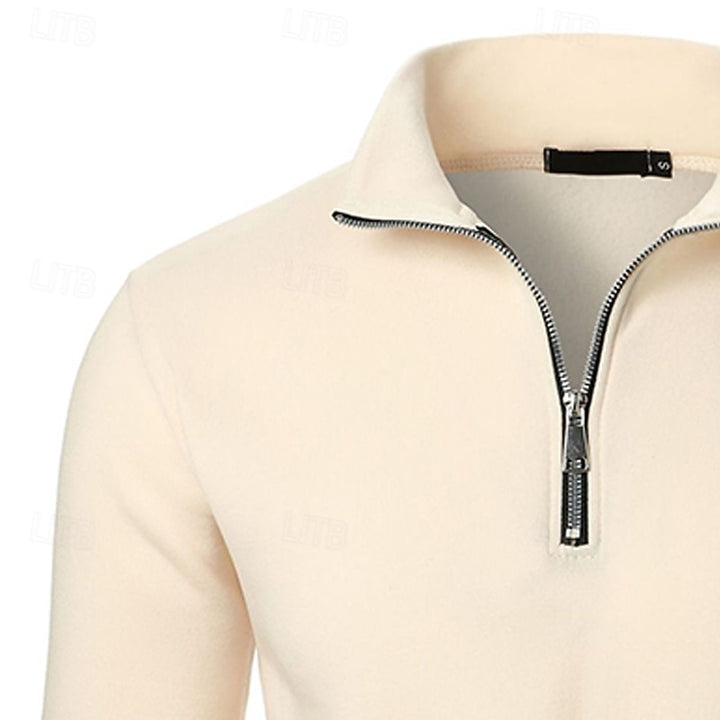 Michiel | Verfijnde Sweater met Ritskraag