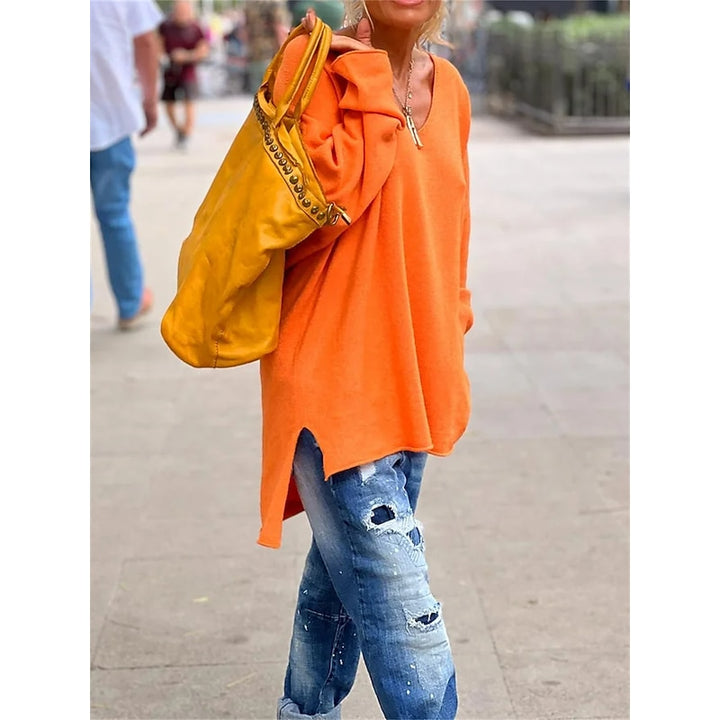 Trijntje | Soepele Oversized V-Hals Trui