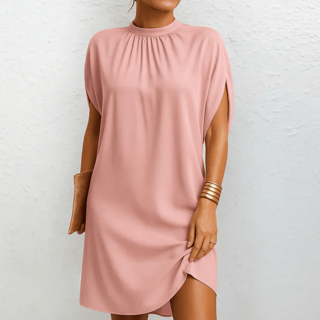 Samara | Elegante Mouwloze Jurk met Hoge Hals