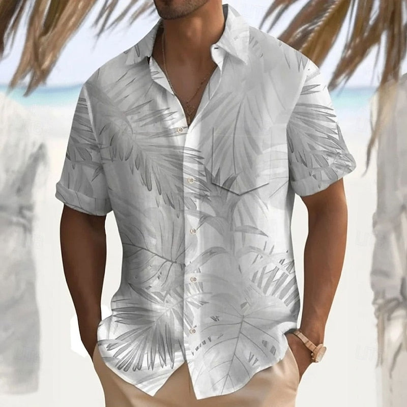 Joep | Zomers Bladprint Overhemd