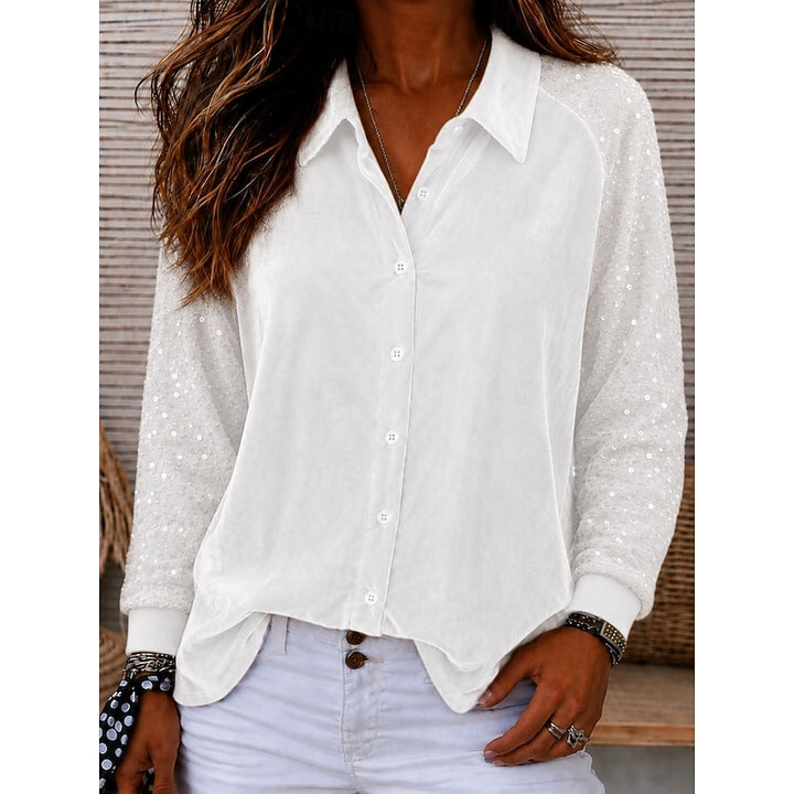 Corrie | Elegante Blouse met Glinstermouwen