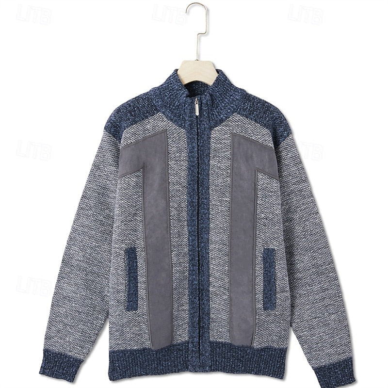 Fedde | Warm Gebreid Vest met Rits