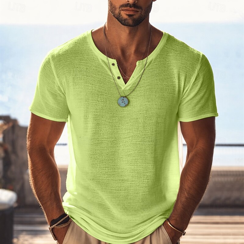 Timo | Luchtig Zomer T-shirt met V-hals
