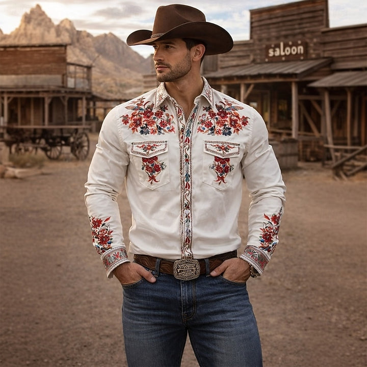 Boudewijn | Geborduurd Western Overhemd