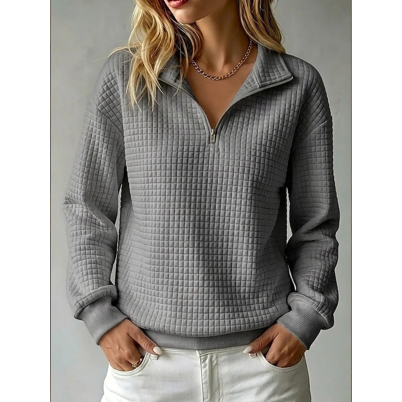 Greetje | Getextureerde Halfrits Sweater