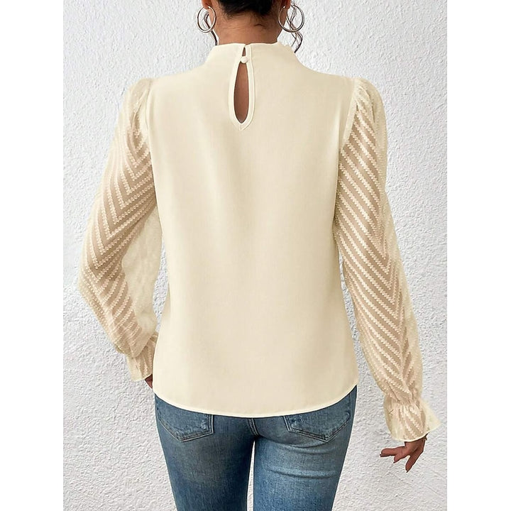 Wilhelmina | Verfijnde Blouse met Opstaande Kraag