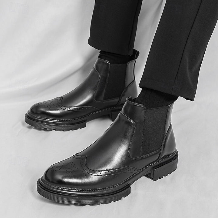 Harmen | Klassieke Chelsea Boots met Brogue-detail