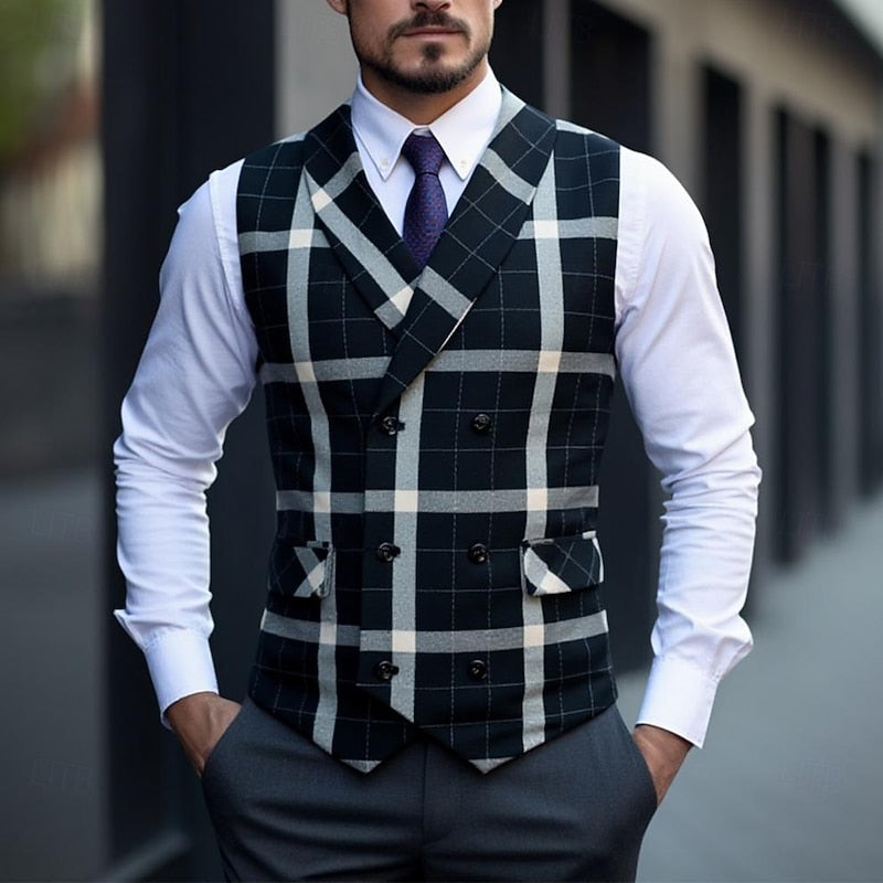 Anton | Dubbelrijs Geruit Gilet
