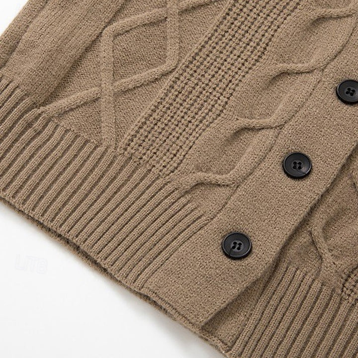 Hans | Klassiek Gebreid Vest met Sjaalkraag