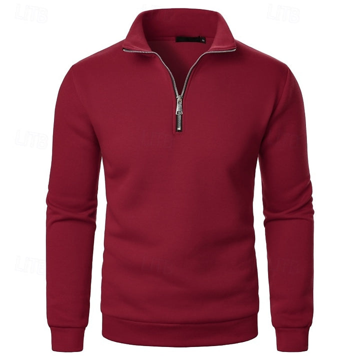 Michiel | Verfijnde Sweater met Ritskraag