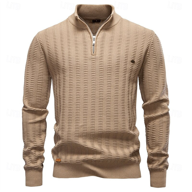 Alwin | Verfijnde Half-Zip Trui