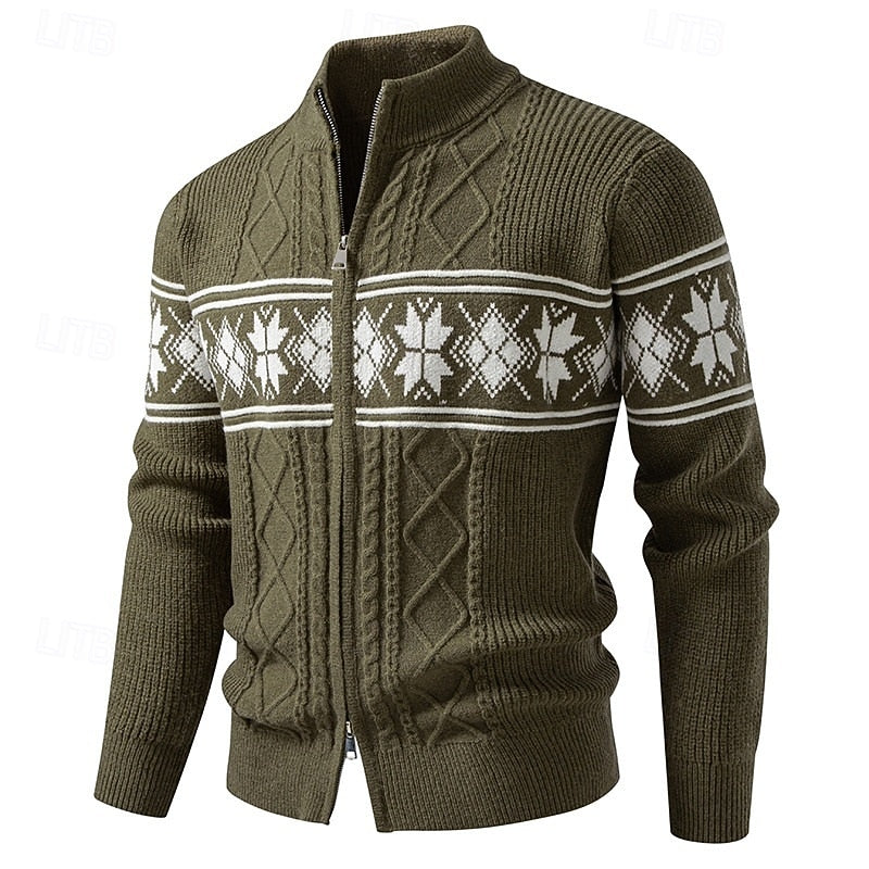 Tjalling | Warm Gebreid Vest met Opstaande Kraag