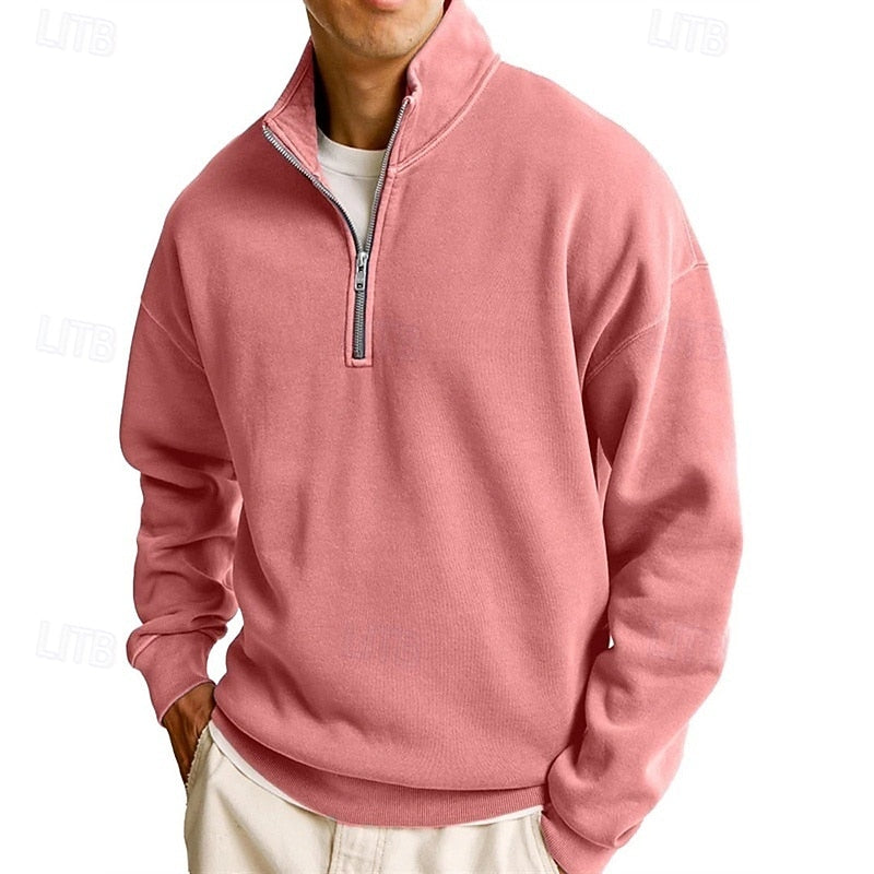 Luuk | Verfijnde Sweater met Ritskraag