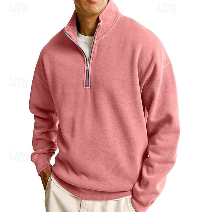 Luuk | Verfijnde Sweater met Ritskraag