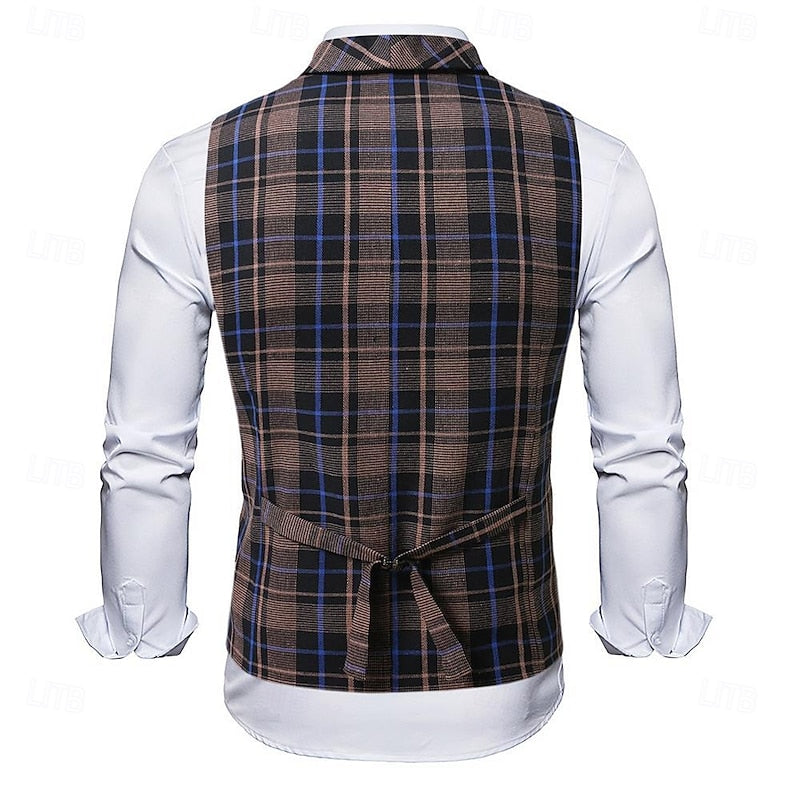 Anton | Dubbelrijs Geruit Gilet