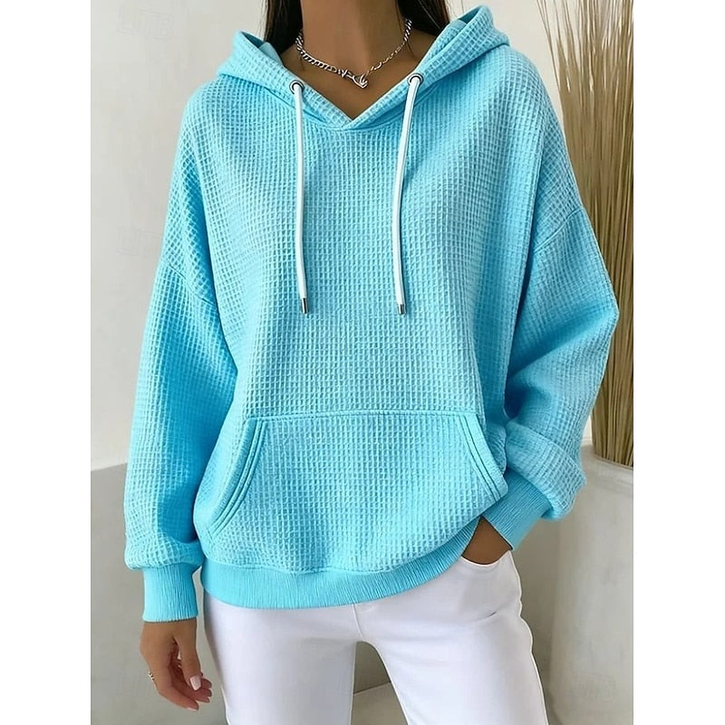 Iris | Comfortabele Wafel Hoodie