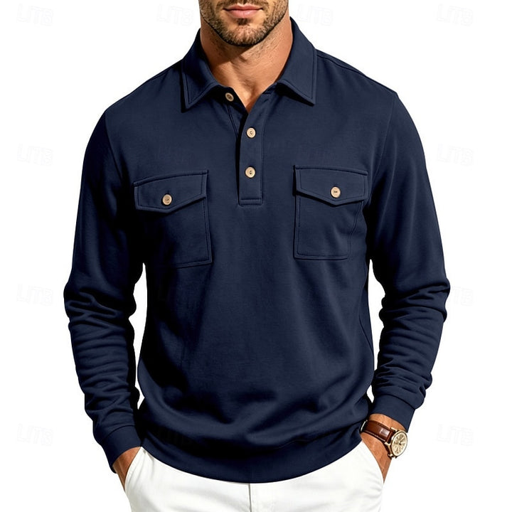 Lex | Klassiek Poloshirt met Lange Mouw
