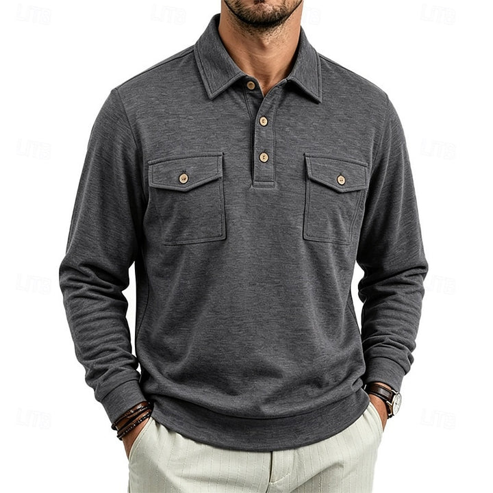 Lex | Klassiek Poloshirt met Lange Mouw