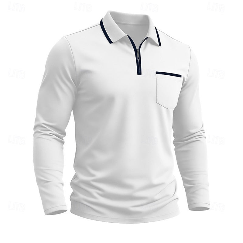 Reinoud | Verfijnde Poloshirt met Halve Rits