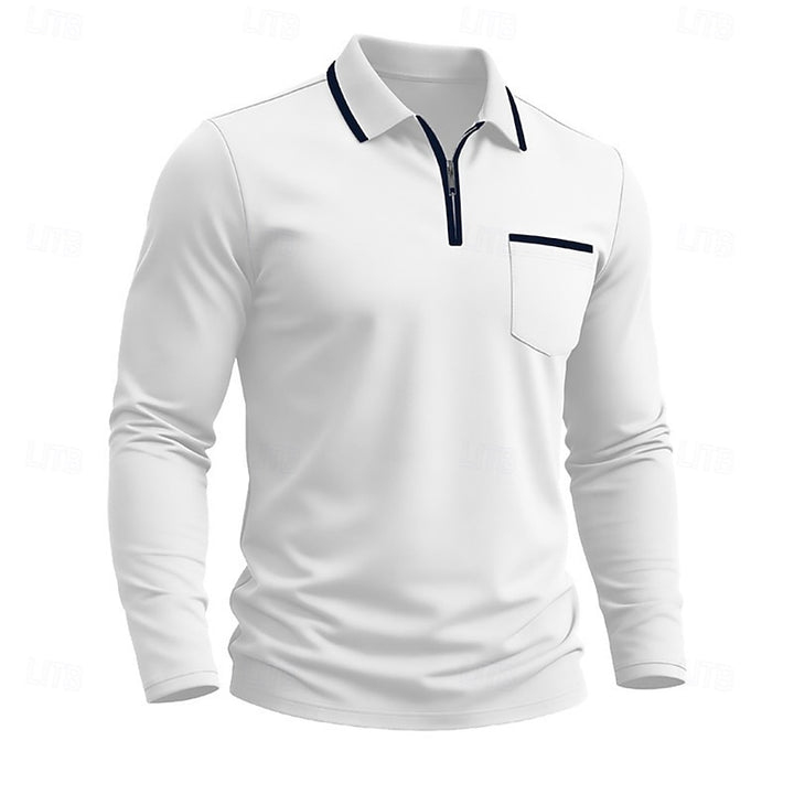 Reinoud | Verfijnde Poloshirt met Halve Rits