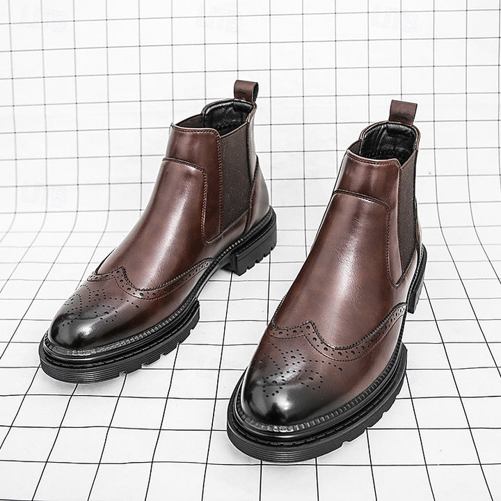 Harmen | Klassieke Chelsea Boots met Brogue-detail